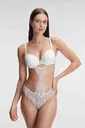 Beyaz Dantelli Sütyen String Takım Anıl 4840