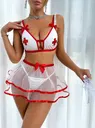 Beyaz Tül Etekli Seksi Hemşire Kostüm For Dreams 8618
