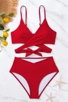 Bikini Altı - V Kesim Kırmızı Angelsin MS 43298 Kırmızı farklı açı