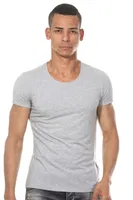 Gri Bisiklet Yaka Erkek T-Shirt Darkzone 8503 Görsel