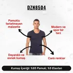 Bisiklet Yaka Lacivert Erkek T-Shirt Darkzone 8504 Görsel farklı açı