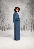 Biyeli Önden Fermuarlı Cepli Pantolon T-shirt Takım Doreanse 26K4102 Sarı detay görünüm