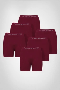 FormActive Bordo Microfiber Likralı Sentetik Yapılı Erkek Boxer 6lı Set FormActive 4400 - 6 ADET
