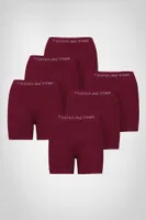 Bordo Microfiber Likralı Sentetik Yapılı Erkek Boxer 6lı Set FormActive 4400 - 6 ADET Bordo