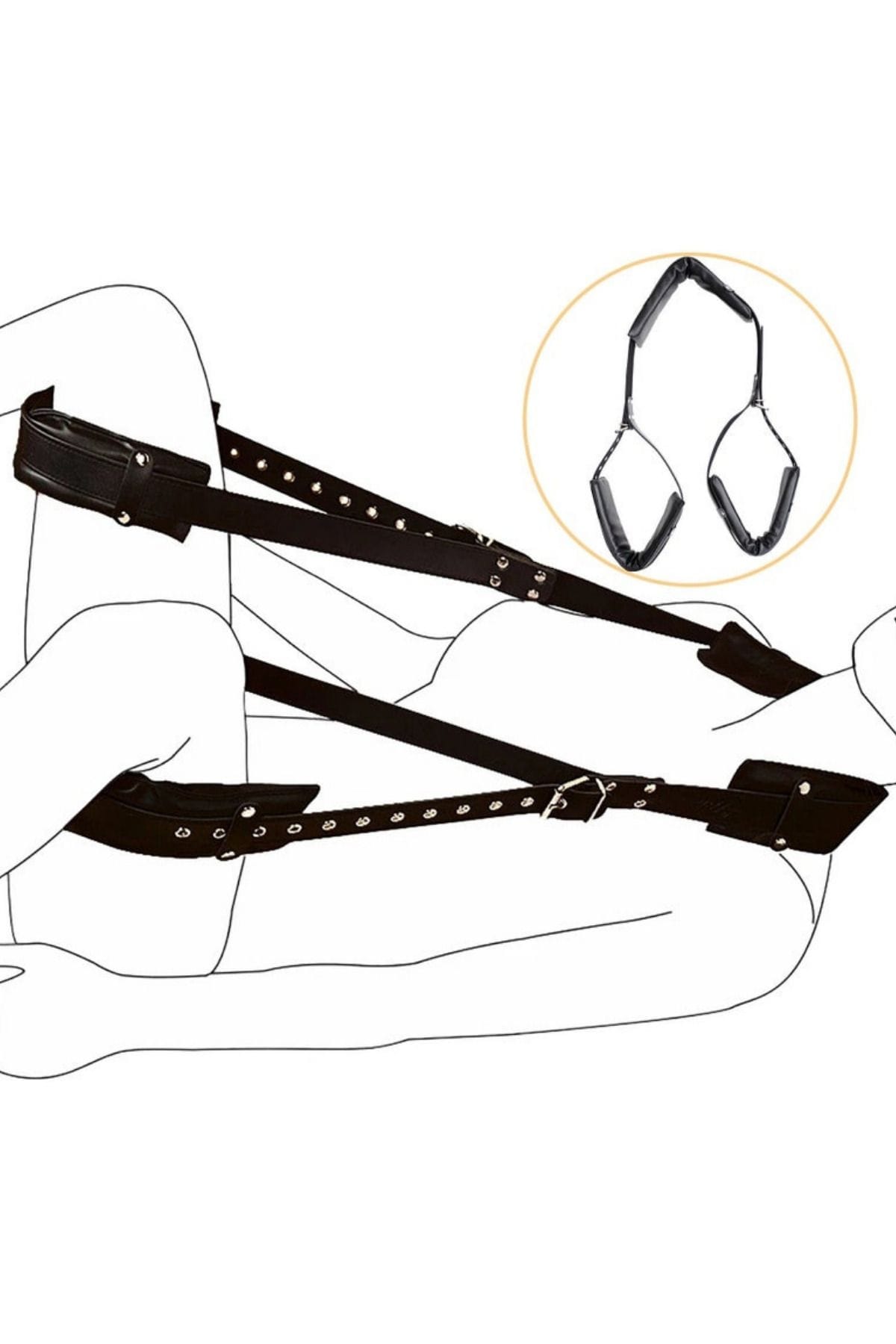 Boyun Bacak Fantezi Esaret Harness MissisX 8027