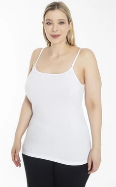 Öztaş Büyük Beden Ribana İnce Askılı Kadın Atlet Öztaş 2031-A - Alternatif Görünüm