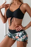 Büzgü Ayarlı Bikini Üstü Angelsin MS43889 Siyah Siyah görsel 4