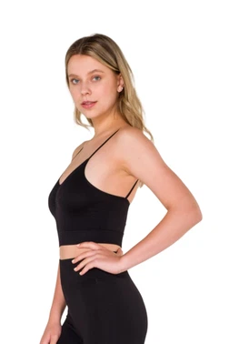 FormActive Büzgülü Örme Dikişsiz Crop Büstiyer FormActive 2000 - Alternatif Görünüm
