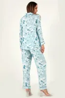 Çiçek Baskılı Uzun Kollu Kadın Pijama Takım DoReMi 002-000087 farklı açı