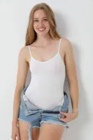 Çıtçıtlı Askılı Yumuşak Kadın Body FormActive 2200 Beyaz görsel 5