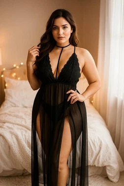 Venlisa Transparan Dantelli Uzun Fantazi Gecelik Venlisa V2500 - Alternatif Görünüm