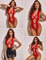 Derin Dekolteli Dantelli Fantazi Body Venlisa 2906 görsel 6