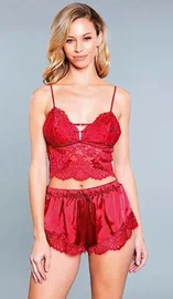 Loomerie Dantelli Kırmızı Fantazi Büstiyer Şort Takım Loomerie 270