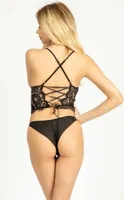 Dantelli Seksi Fantazi Siyah Büstiyer Takım Loomerie 822 Siyah detay görünüm