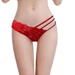 Transparan Dantelli Şerit Detaylı Fantazi String Külot Venlisa 6200 Kırmızı farklı açı