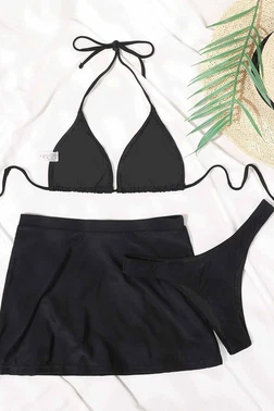 Angelsin Deniz Etekli 3 Lü Bikini Takım (Çıkartilabilir Kaplı) Angelsin MS 4392 - Alternatif Görünüm