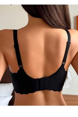 Merry See Dikişsiz Balensiz Çıkarılabilir Pedli Lazer Kesim izbırakmaz Görünmez Sütyen Siyah - AN 2000-Siyah - Alternatif Görünüm