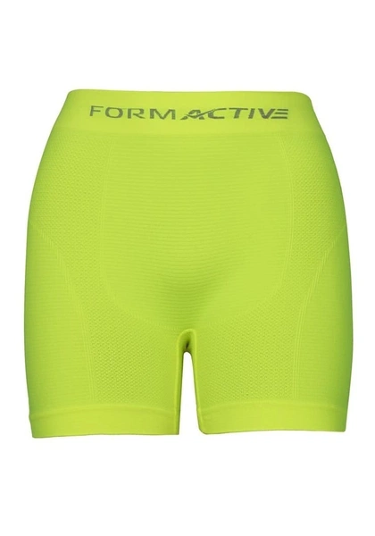 Dikişsiz Microfiber Likralı Erkek Boxer Neon Sarı FormActive 4400