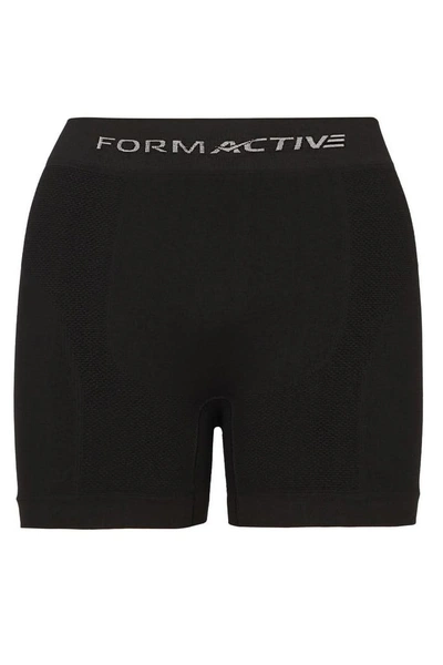Dikişsiz Microfiber Likralı Erkek Iç Çamaşiri Boxer Siyah FormActive 4400