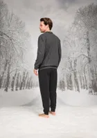 Dokuma Önden Fermuarlı Cepli Uzun Kollu Erkek Pijama Takım Doreanse 26K4598 detay görünüm