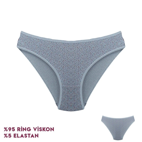 Viscon Desenli Kadın Bikini Külot 12'li Dondeza 164-2