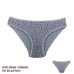Desenli Viscon Kadın Bikini Külot 12'li Dondeza 164-3 Görsel