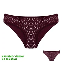 Dondeza Viscon Desenli Kadın Slip Külot 12'li Dondeza 164-4