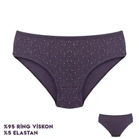 Dondeza Desenli Viscon Kadın Slip Külot 12'li Dondeza 264-12