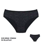 12'li Desenli Viscon Kadın Bikini Külot Dondeza 264-13 Görsel