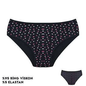 Dondeza Viscon Desenli Kadın Slip Külot 12'li Dondeza 264-14