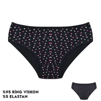 Dondeza Viscon Desenli Kadın Slip Külot 12'li Dondeza 264-14