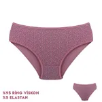 Desenli Viscon Kadın Bikini Külot 12'li Dondeza 264-3 Görsel