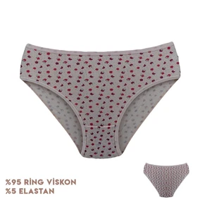 Dondeza 12'li Desenli Viscon Kadın Slip Külot Dondeza 264-6