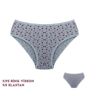 Dondeza Desenli Viscon Kadın Slip Külot 12'li Dondeza 264-7