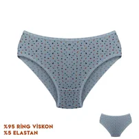 Dondeza 12'li Desenli Viscon Kadın Slip Külot Dondeza 264-8