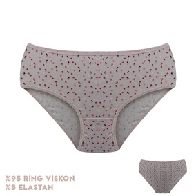 Dondeza 12'li Desenli Viscon Kadın Bikini Külot Dondeza 364-4