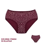 Bordo Viscon Desenli Kadın Bikini 12'li Dondeza 364-6 Görsel