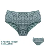 Yeşil Viscon Desenli Kadın Bikini Külot 12'li Dondeza 664-1 Görsel