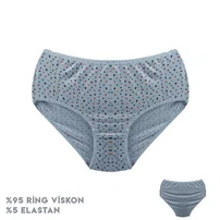 Dondeza Karışık Desenli Viscon Kadın Bikini Külot 12'li Dondeza 664-4