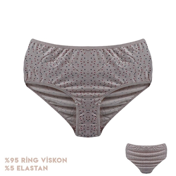 Viscon Çiçek Desenli Kadın Bikini Külot 12'li Dondeza 664-8