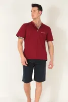 3lü Erkek Soft Doğal Pamuk Pijama Takımı DoReMi 002-000009 Bordo