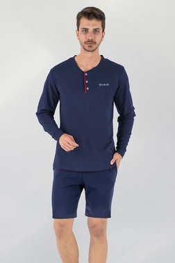 DOREMI 3lü Erkek Soft Doğal Pamuk Pijama Takımı DoReMi 002-000009 - Alternatif Görünüm