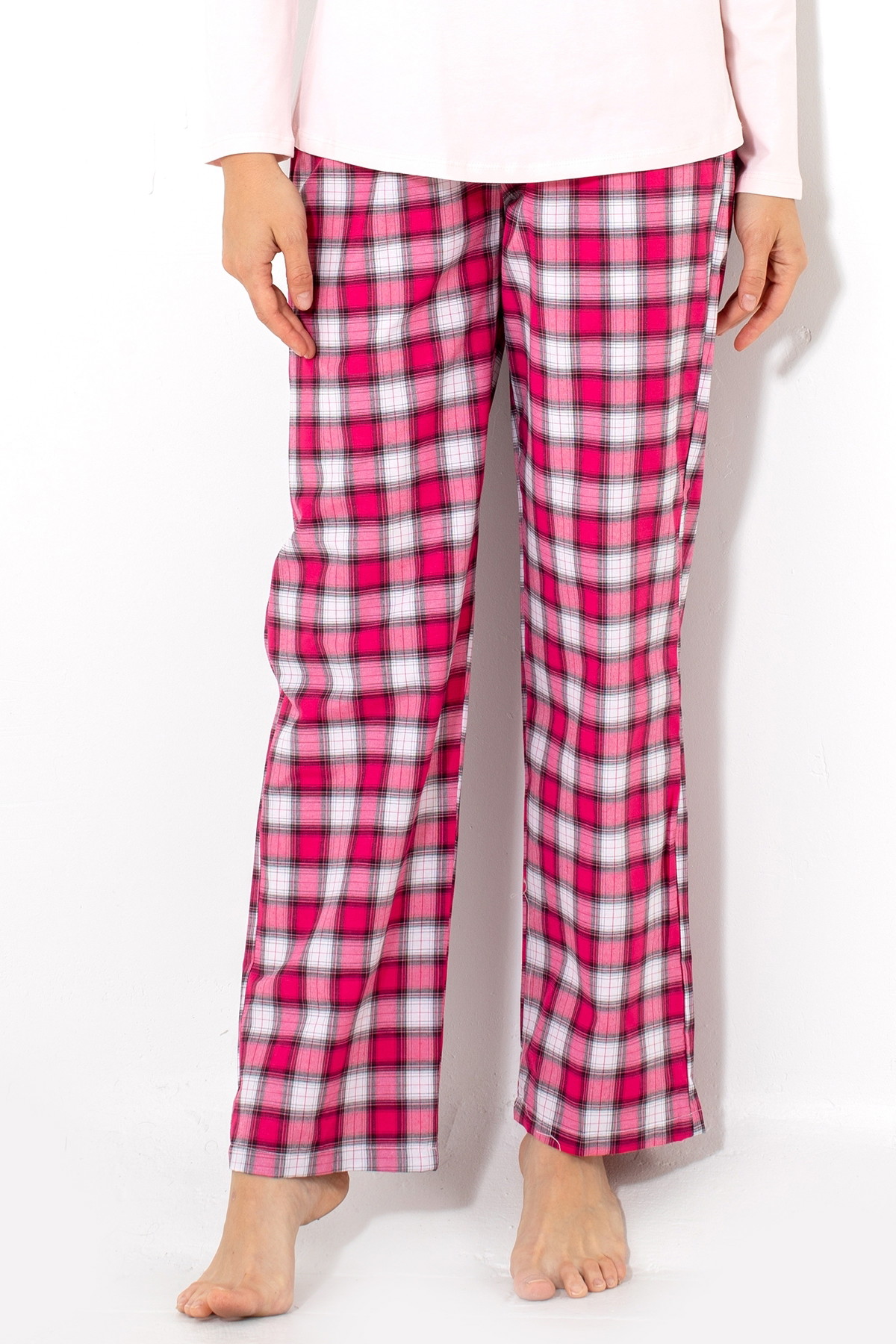 Ekose Kadın Tek Pijama Altı Doremi 002-000857