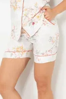 Çiçekli Şort Pijama Altı Doremi 002-001051 Desenli