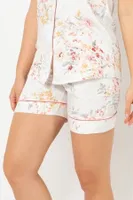 Çiçekli Şort Pijama Altı Doremi 002-001051 Desenli farklı açı