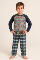 Erkek Çocuk Ekoseli Pijama Takımı DoReMi 002-000595 Desenli