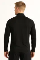 Fermuarlı Uzun Kollu Erkek Sweatshirt DoReMi 002-T28221 Siyah farklı açı