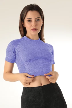 DOREMI DoReMi Fileli Bisiklet Yaka Crop Üst - 002-018259