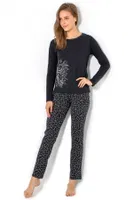 Night Flower Pijama Takımı DoReMi 002-000558 Siyah