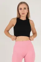 Ripli Kalın Askılı Kadın Spor Büstiyer DoReMi 002-P15388 Siyah